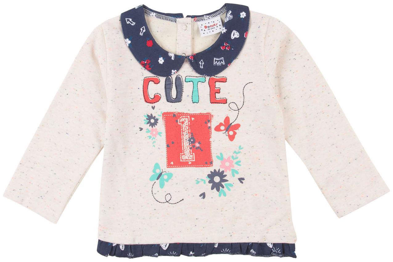 

Donuts Cotton Printed Top for Baby Girl - White