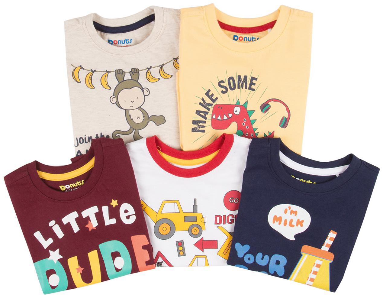 

Donuts Cotton Printed T shirt for Baby Boy - Multi