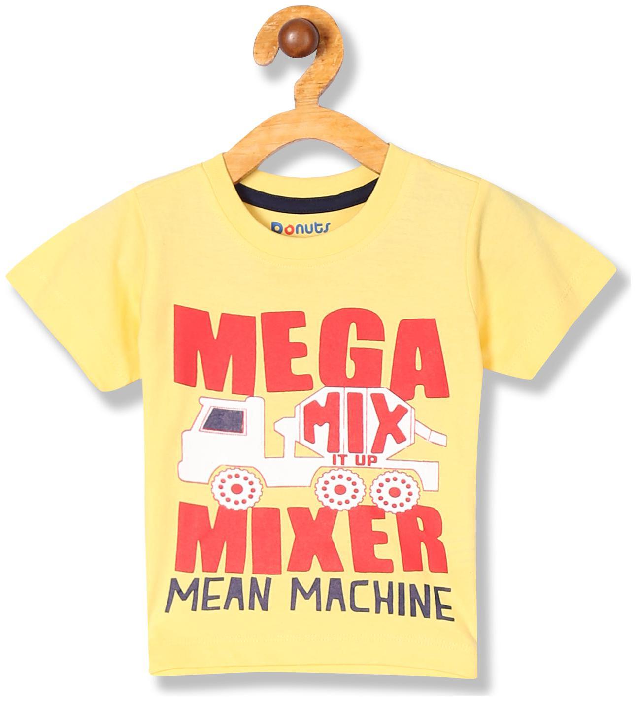 

Donuts Cotton Printed T shirt for Baby Boy - Yellow