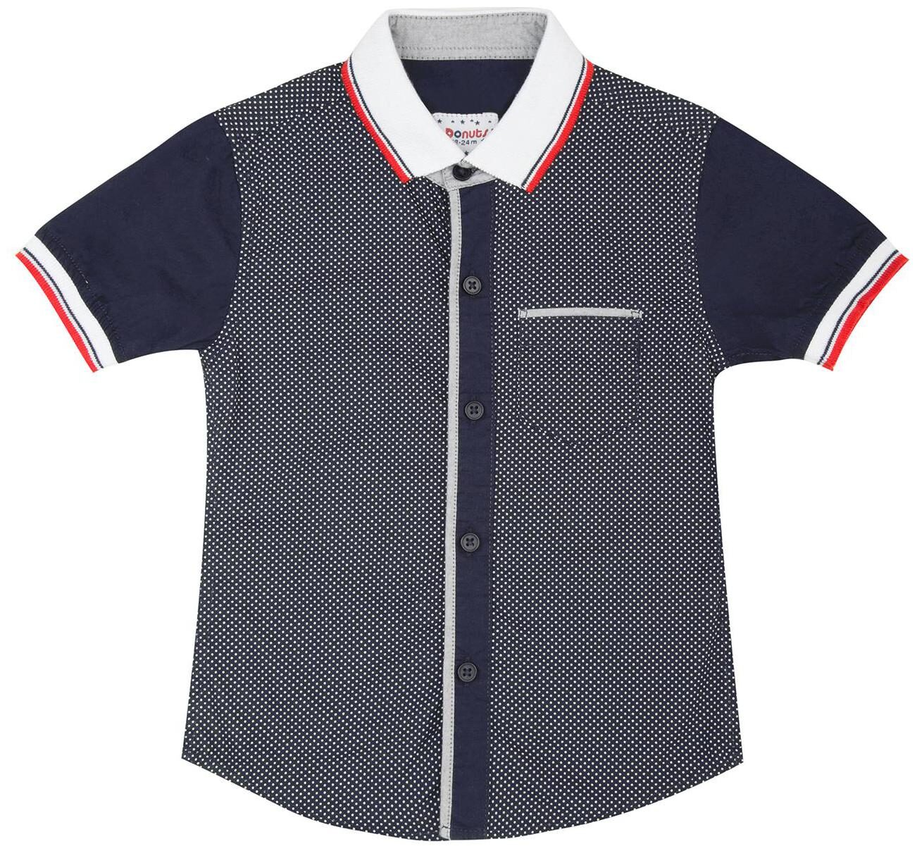 

Donuts Cotton Printed Shirt for Baby Boy - Blue