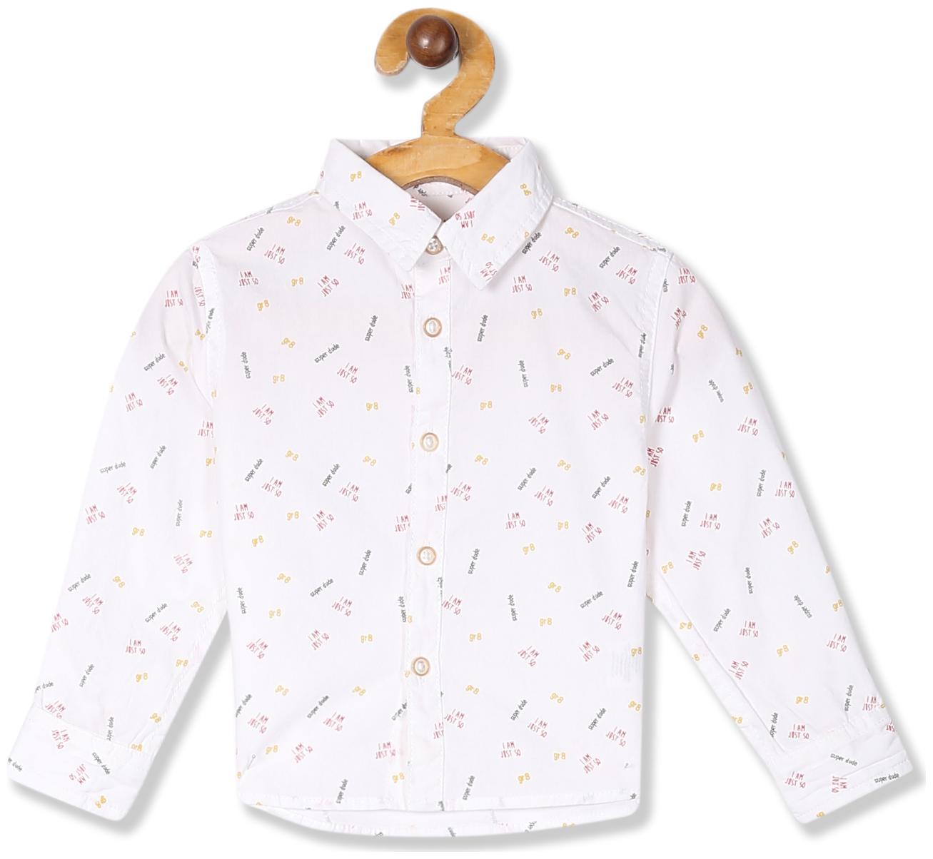 

Donuts Cotton Printed Shirt for Baby Boy - White