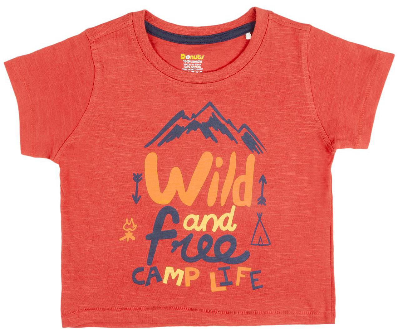 

Donuts Cotton Printed T shirt for Baby Boy - Red