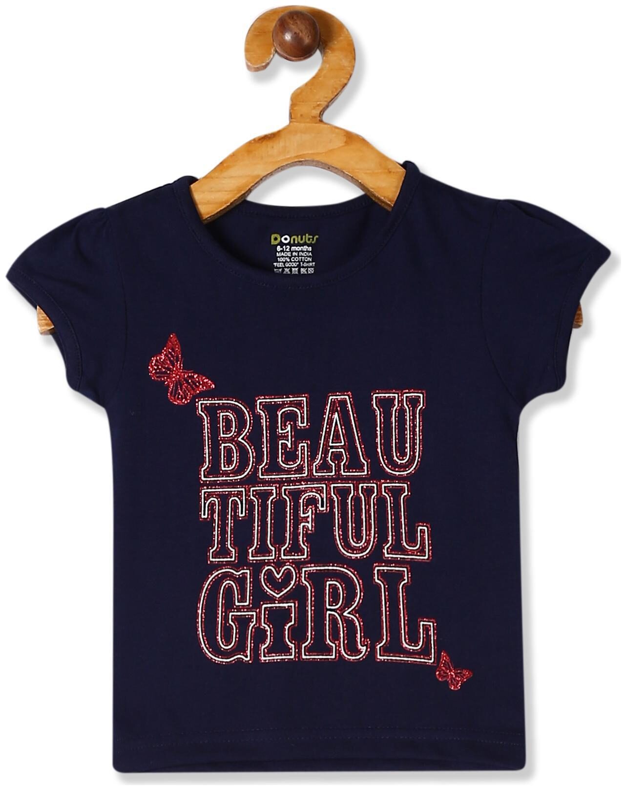 

Donuts Cotton Printed T shirt for Baby Girl - Blue