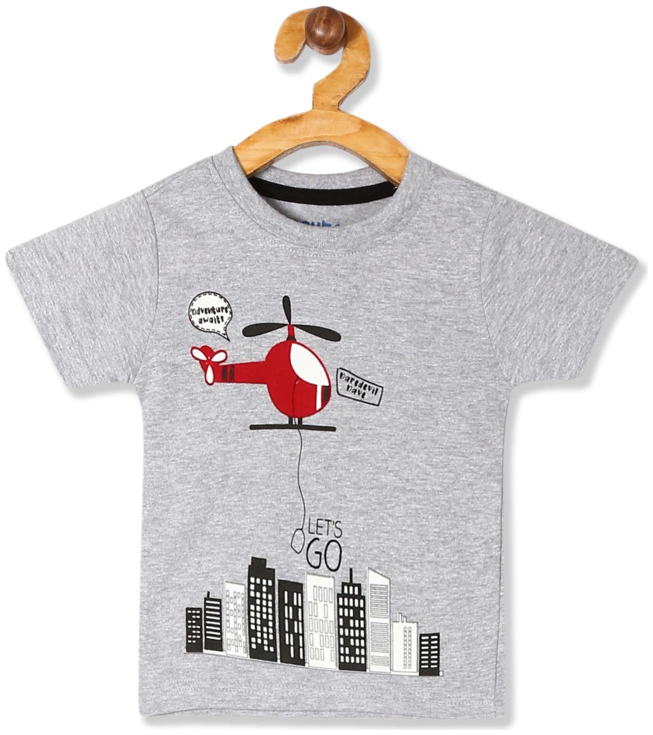 

Donuts Cotton Printed T shirt for Baby Boy - Grey