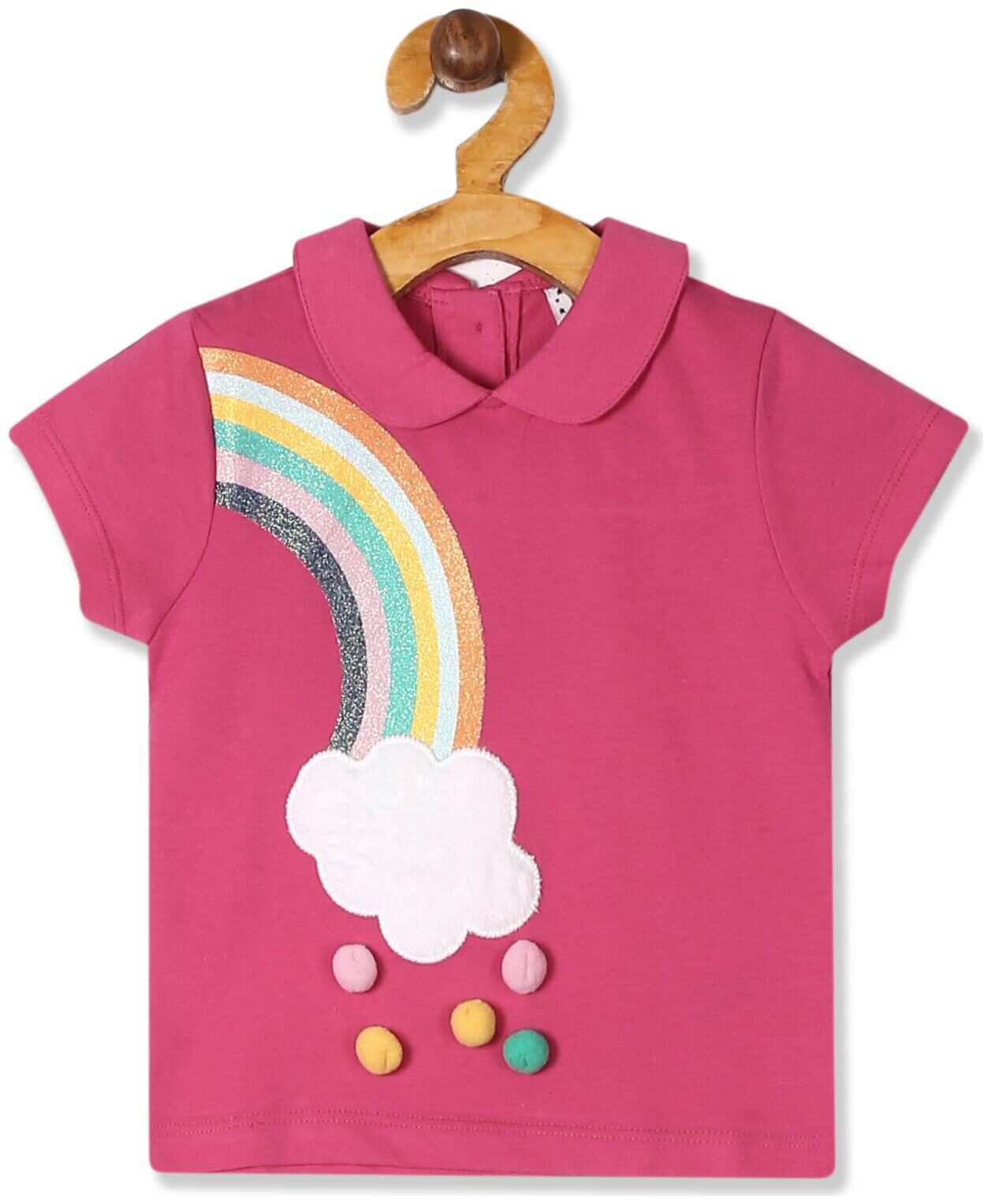 

Donuts Cotton Printed Top for Baby Girl - Pink