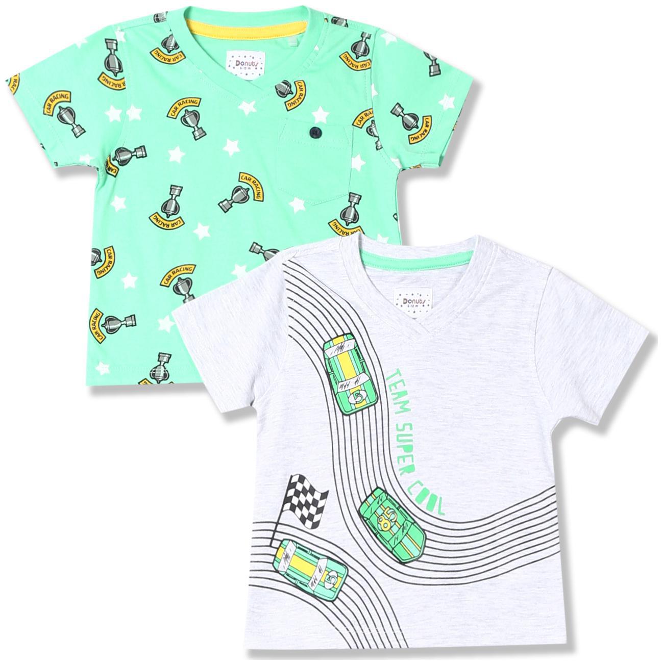 

Donuts Cotton blend Printed T shirt for Baby Boy - Multi
