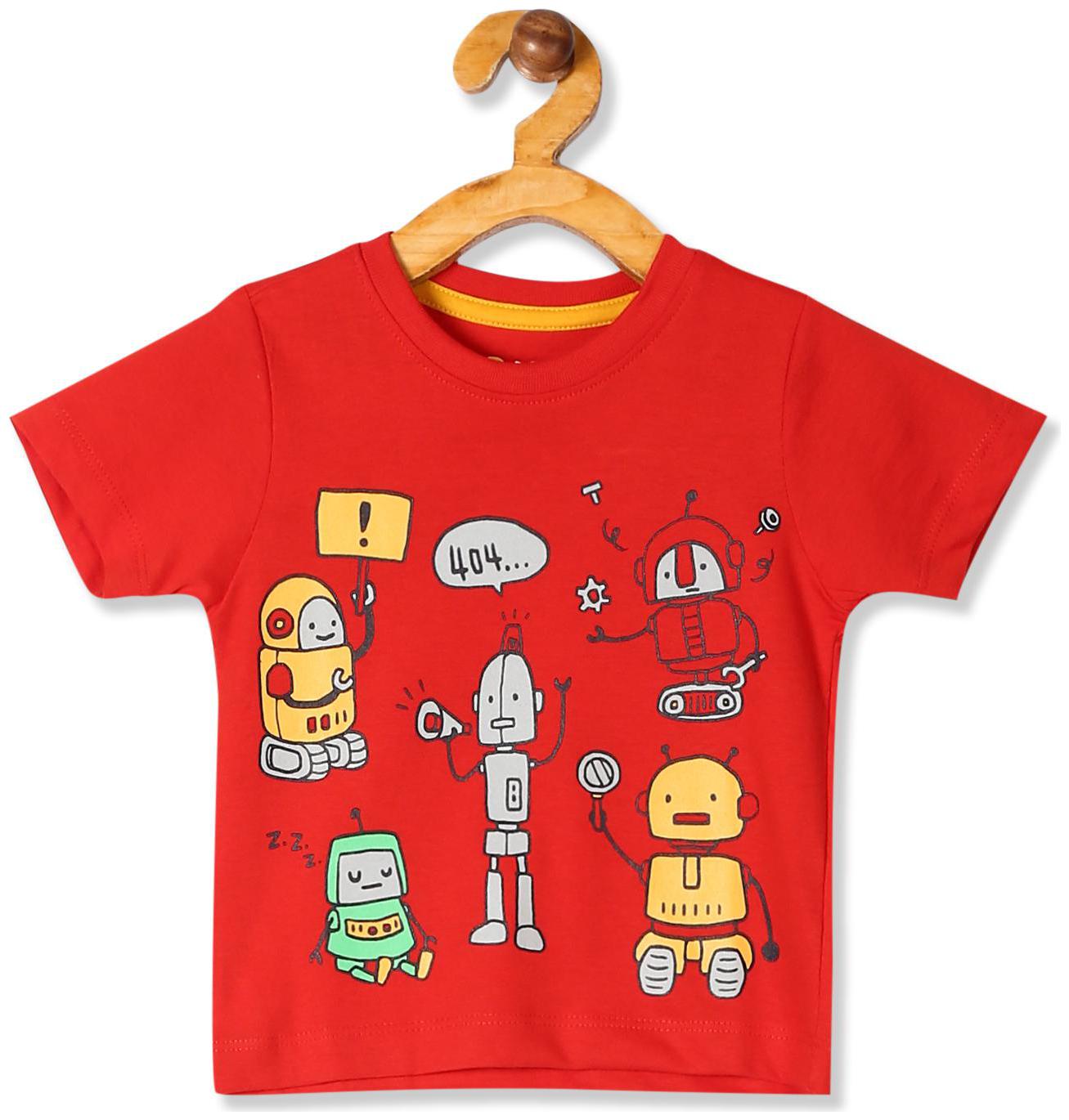 

Donuts Cotton Printed T shirt for Baby Boy - Red