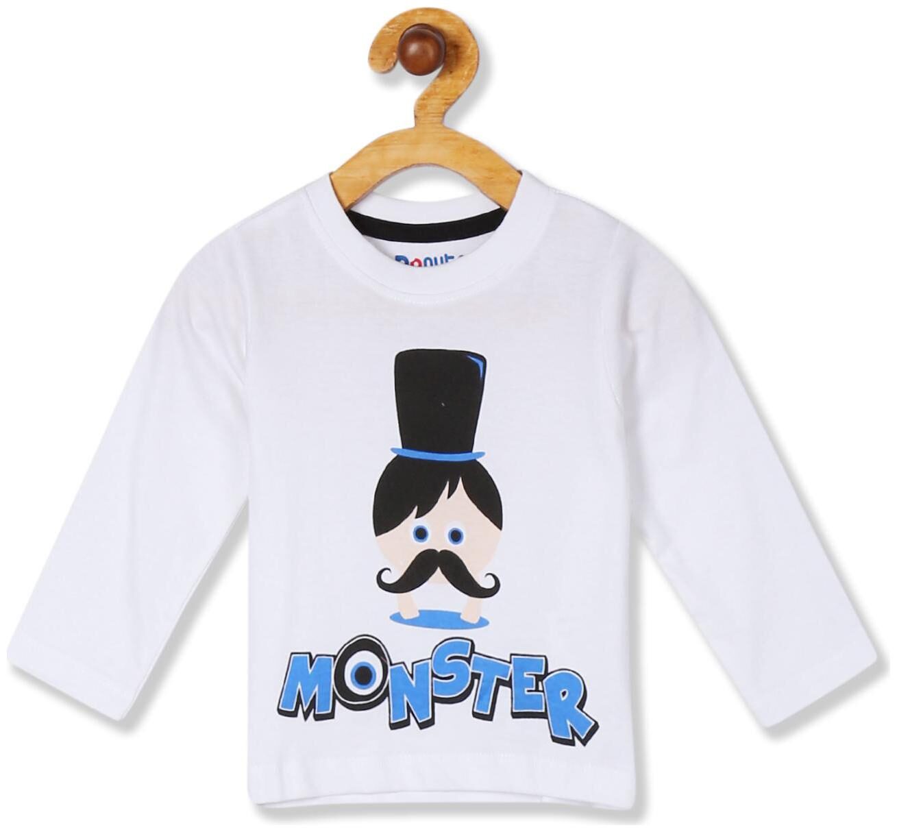 

Donuts Cotton Printed T shirt for Baby Boy - White