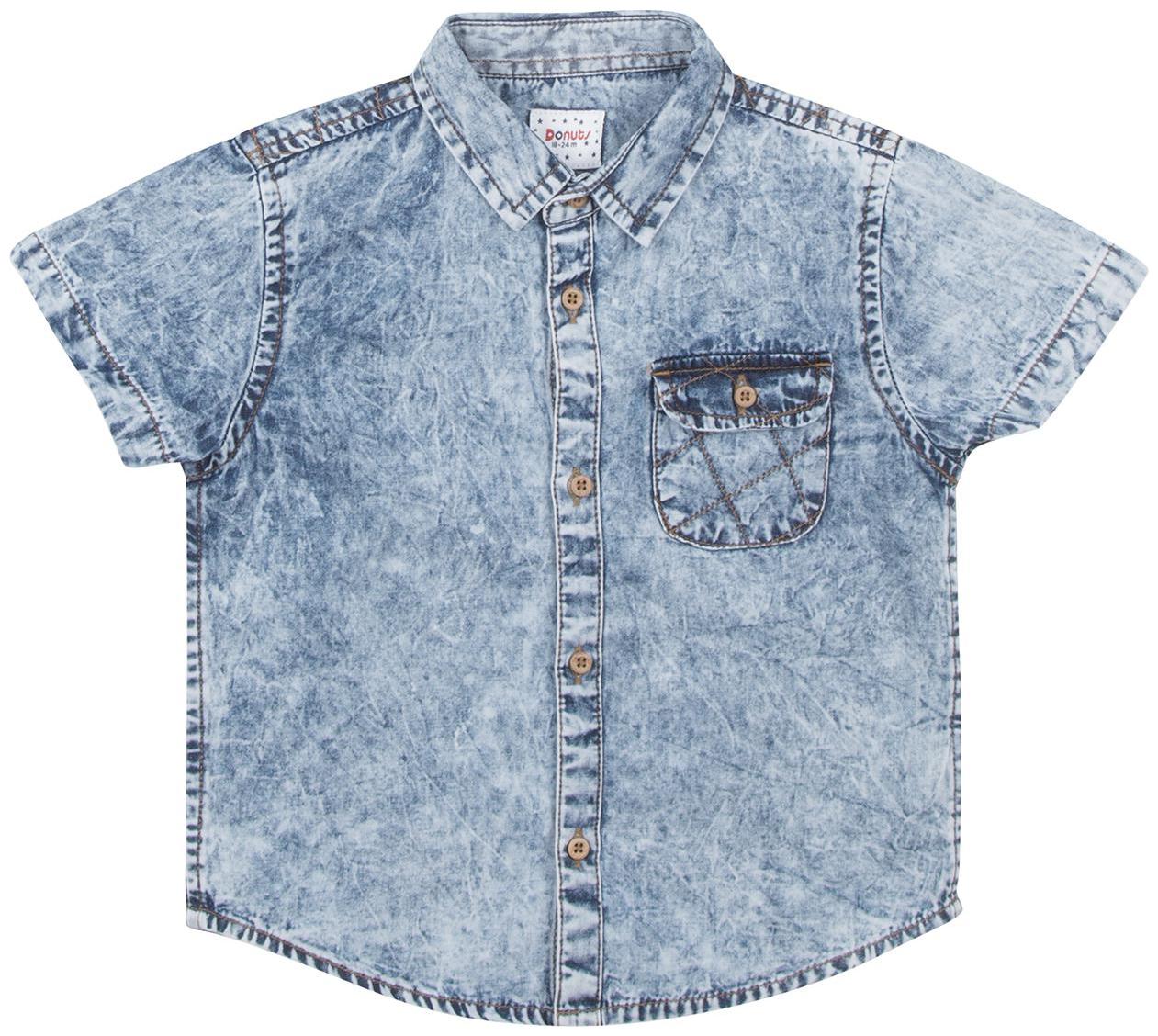 

Donuts Cotton Solid Shirt for Baby Boy - Blue