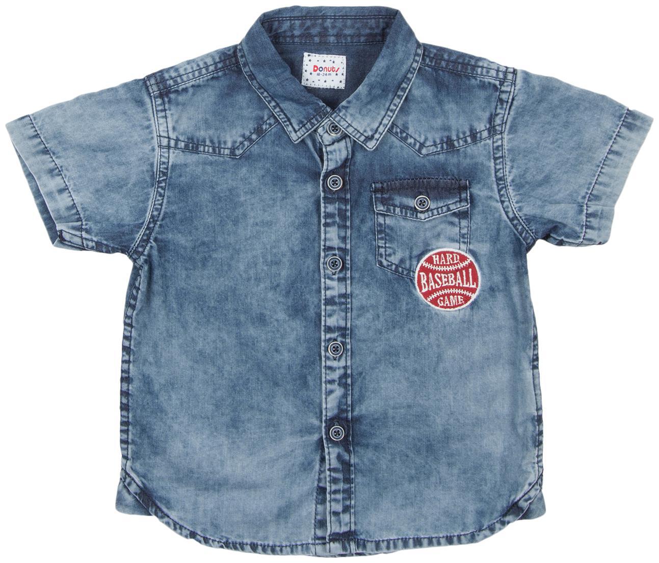 

Donuts Cotton Solid Shirt for Baby Boy - Blue
