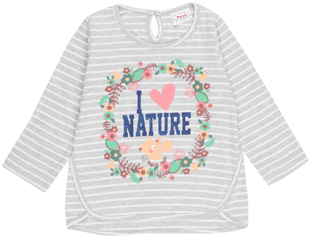 

Donuts Cotton Printed Top for Baby Girl - Grey