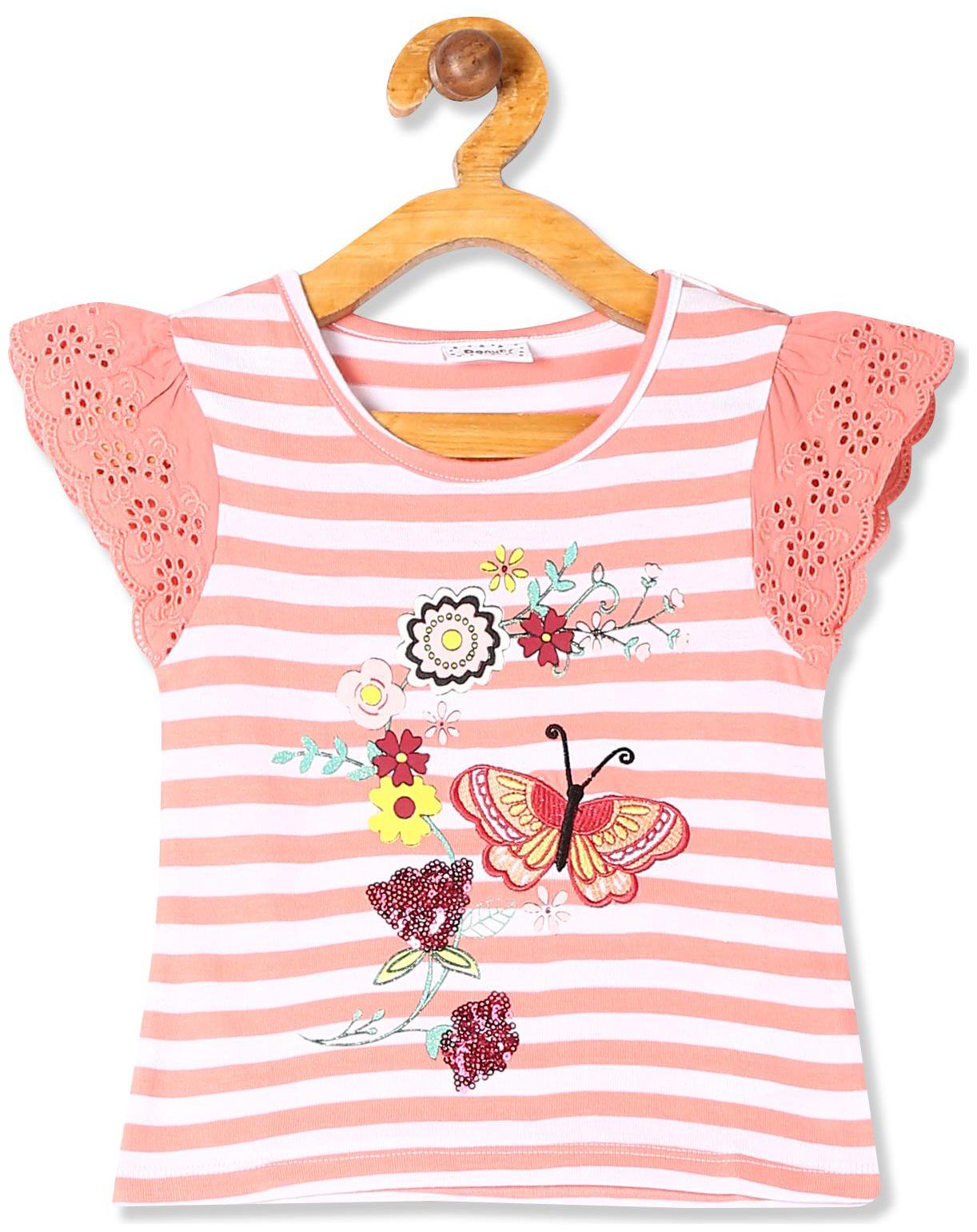 

Donuts Cotton Printed Top for Baby Girl - Pink