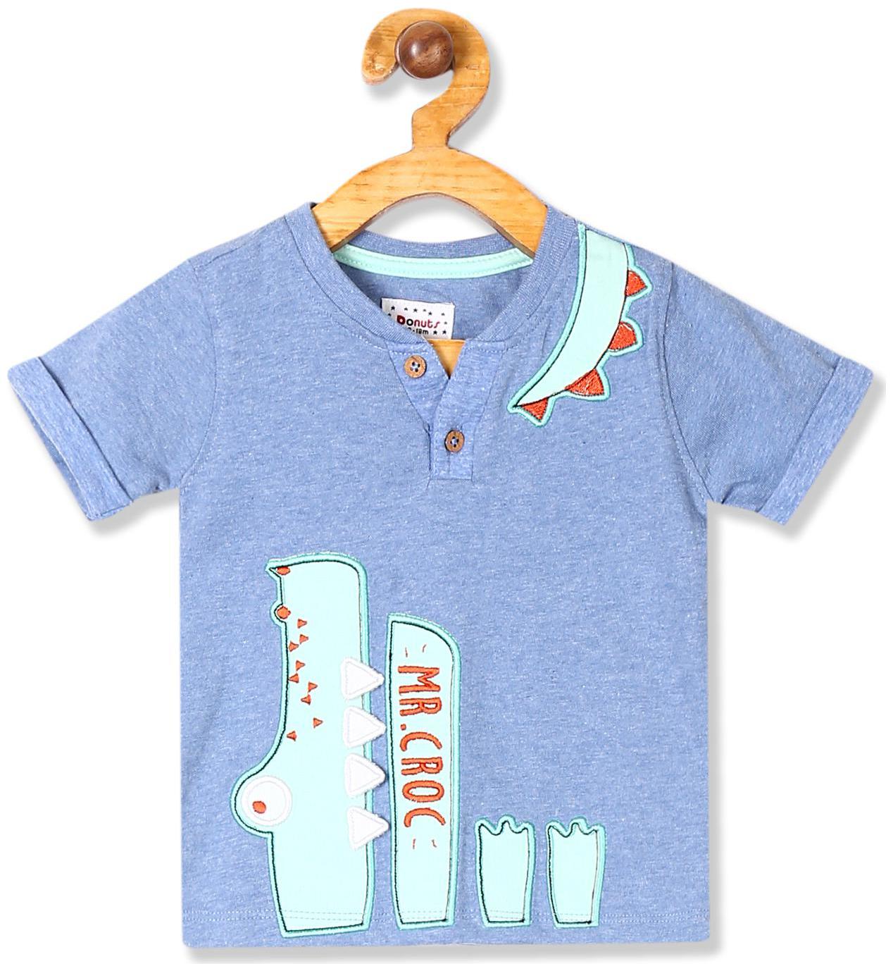 

Donuts Cotton Printed T shirt for Baby Boy - Blue