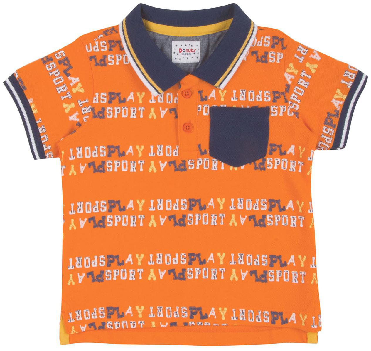 

Donuts Cotton Printed T shirt for Baby Boy - Orange