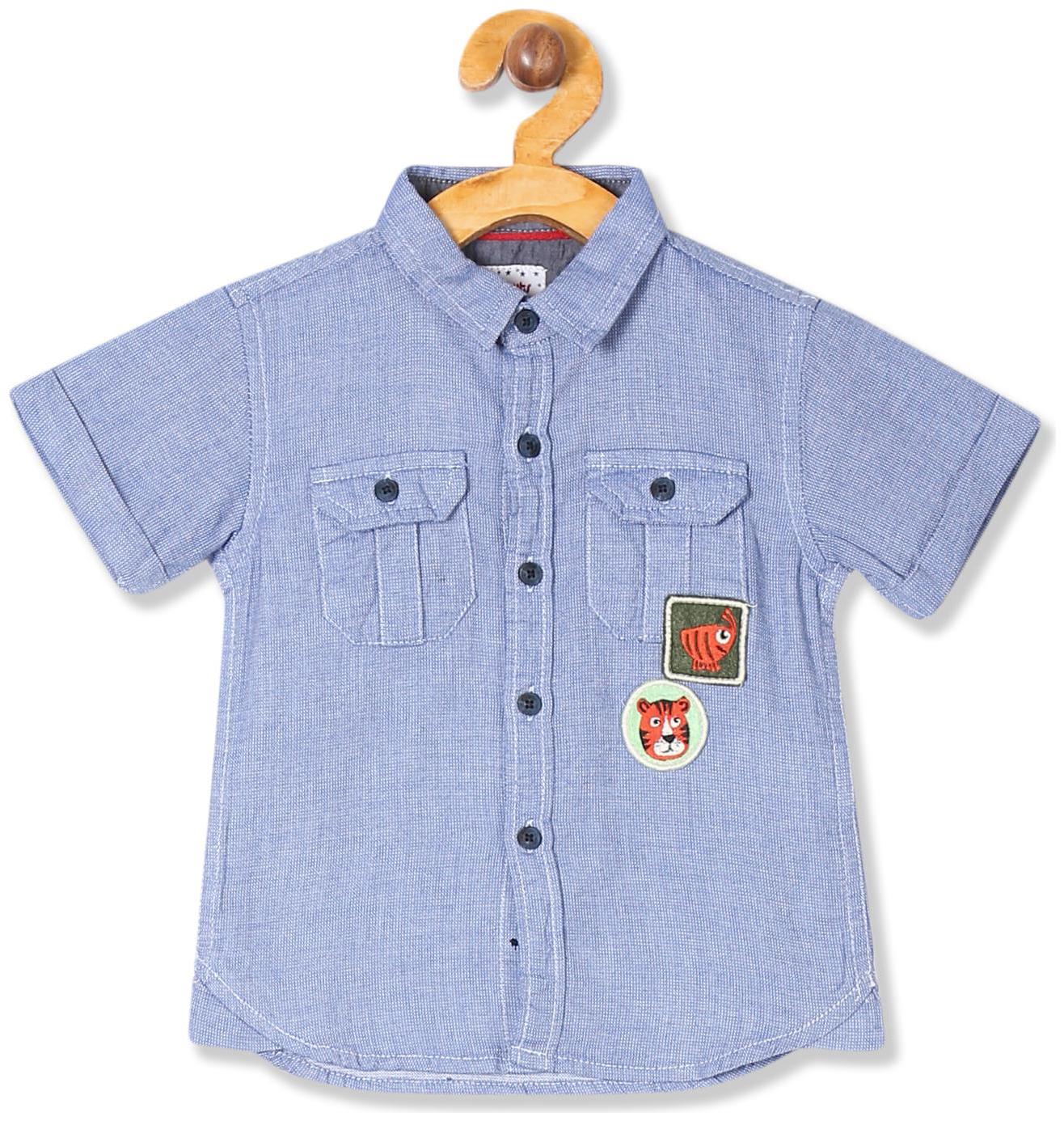 

Donuts Cotton Printed Shirt for Baby Boy - Blue