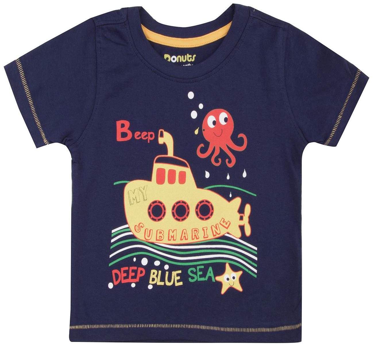

Donuts Cotton Printed T shirt for Baby Boy - Blue