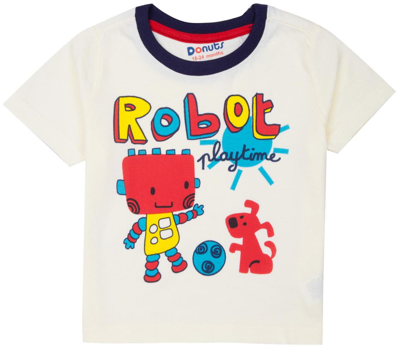 

Donuts Cotton Printed T shirt for Baby Boy - Yellow