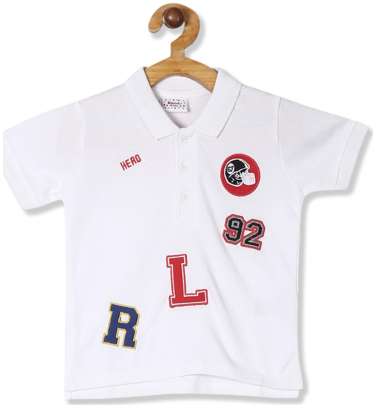 

Donuts Cotton Printed T shirt for Baby Boy - White