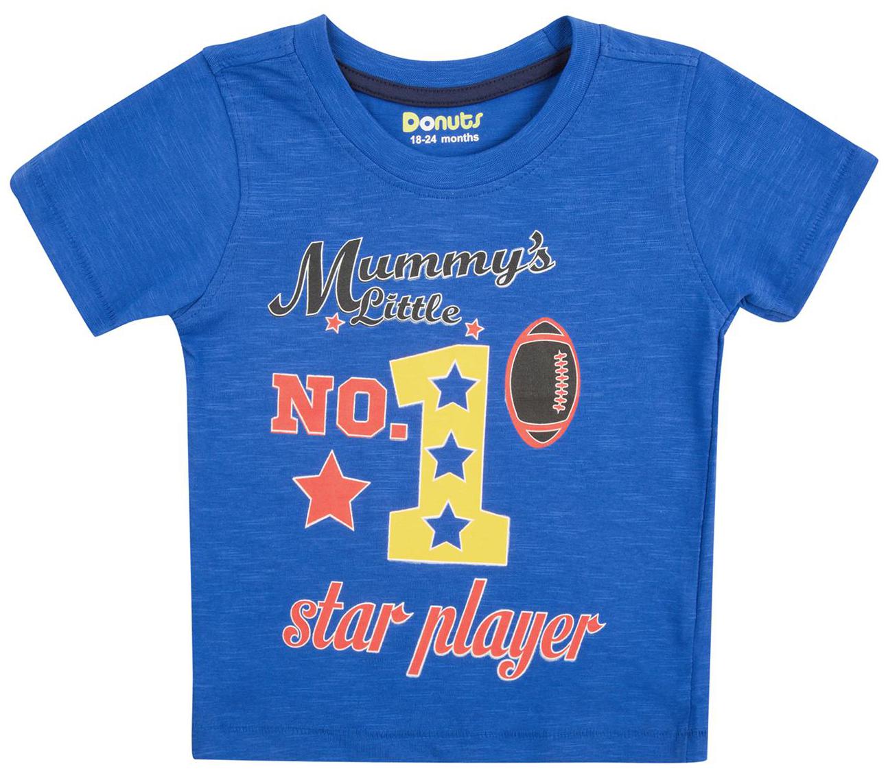 

Donuts Cotton Printed T shirt for Baby Boy - Blue