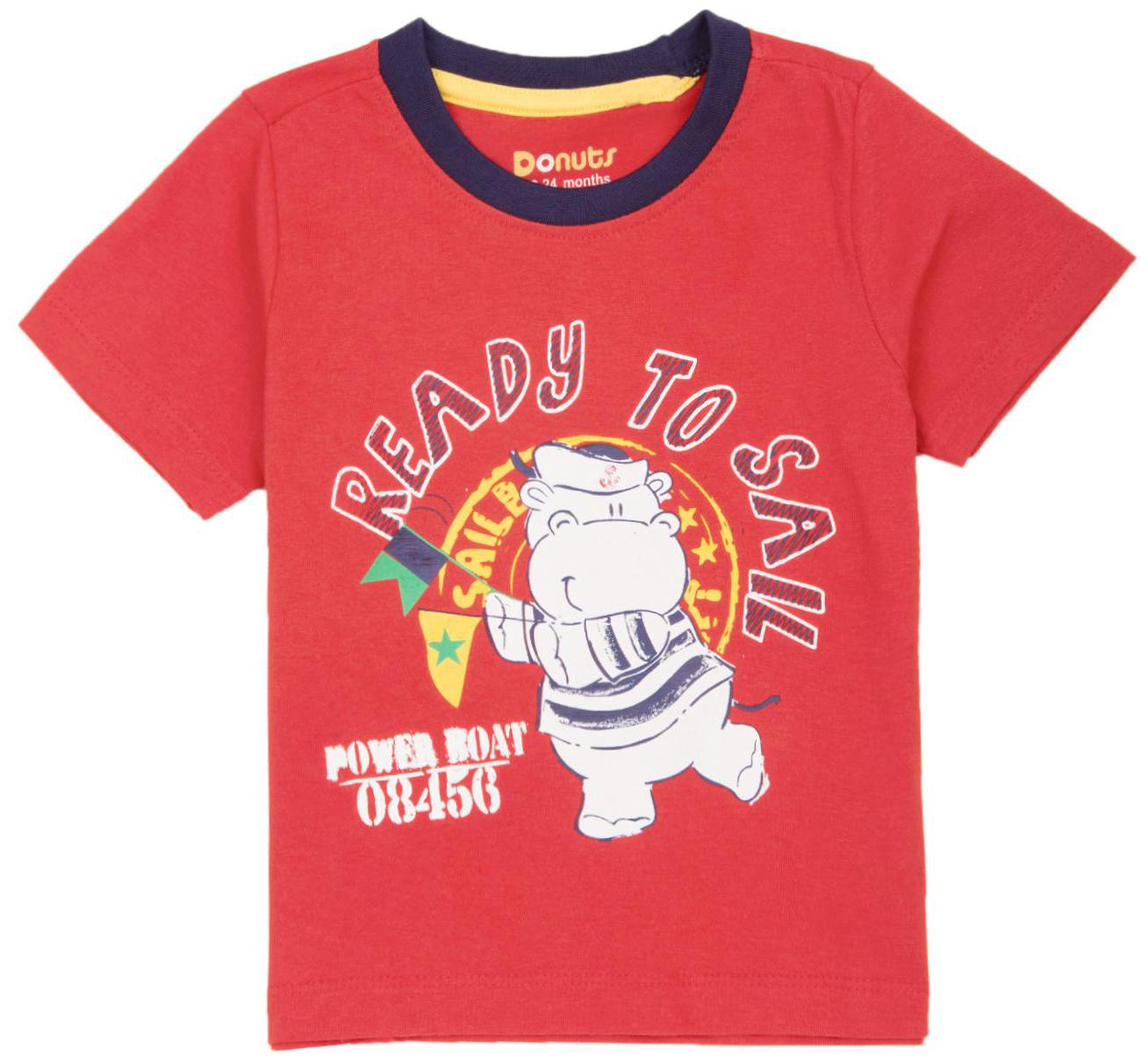 

Donuts Cotton Printed T shirt for Baby Boy - Red