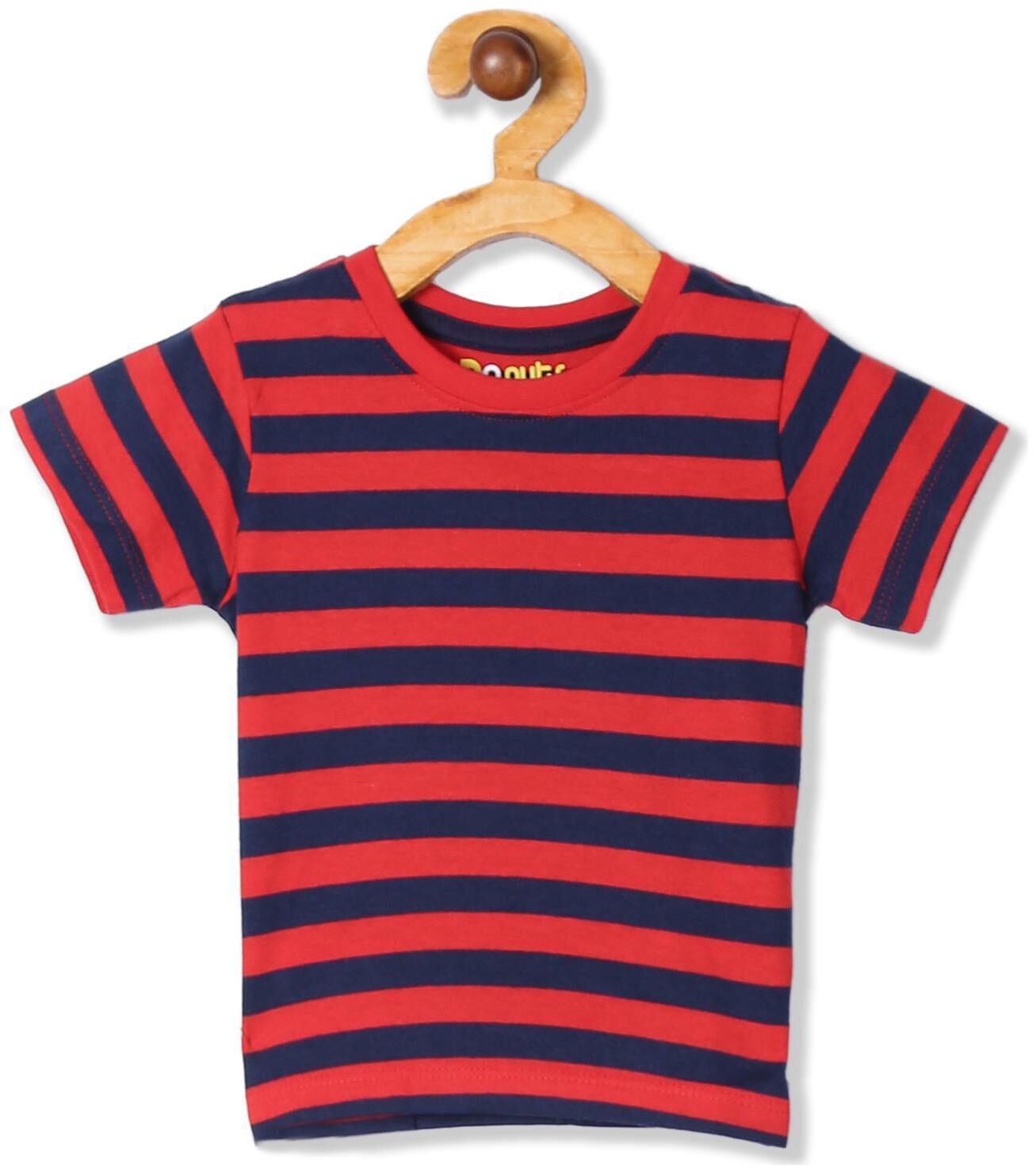 

Donuts Cotton Striped T shirt for Baby Boy - Red