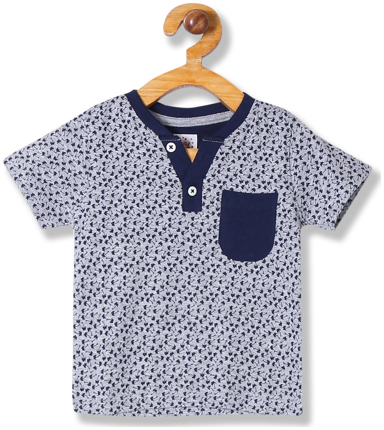 

Donuts Cotton blend Printed T shirt for Baby Boy - Grey