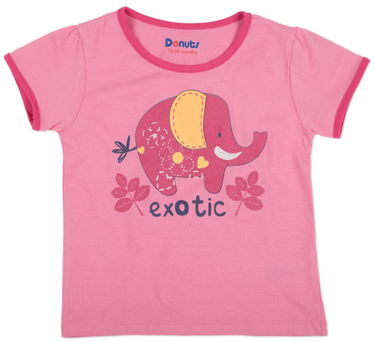 

Donuts Cotton Printed T shirt for Baby Girl - Pink