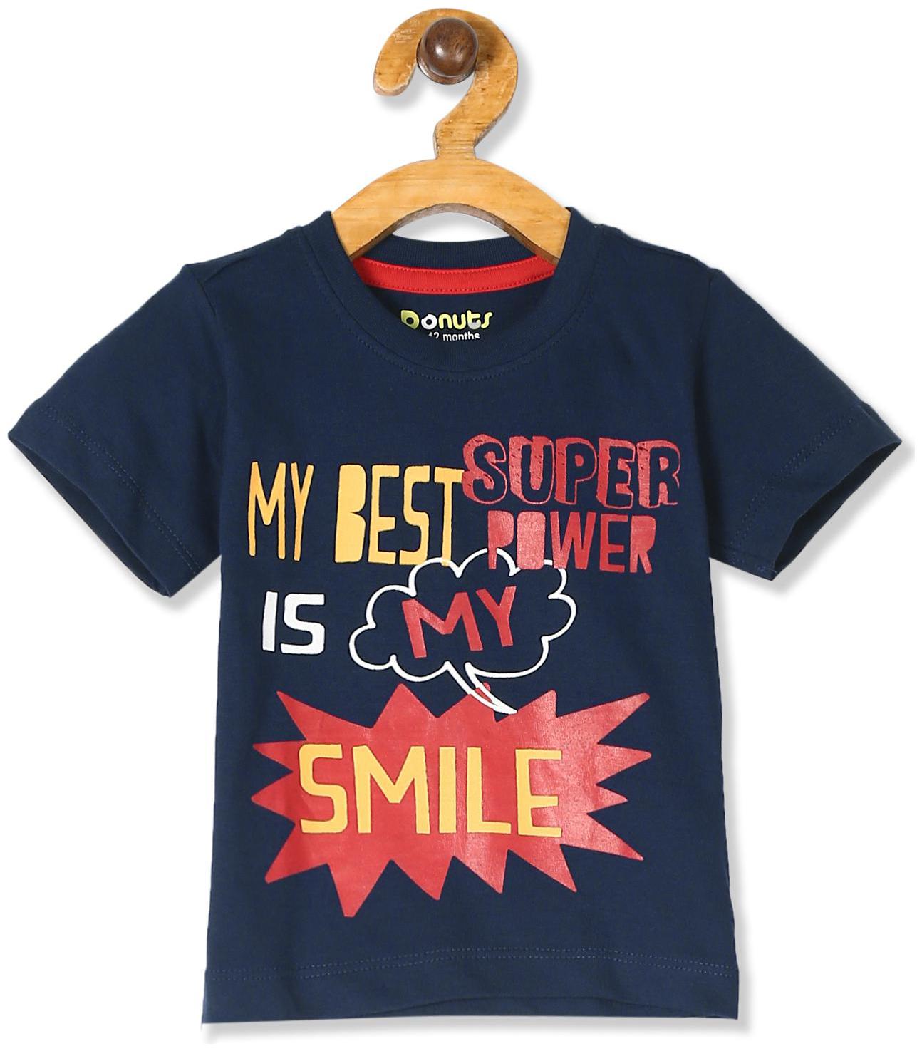 

Donuts Cotton Printed T shirt for Baby Boy - Blue