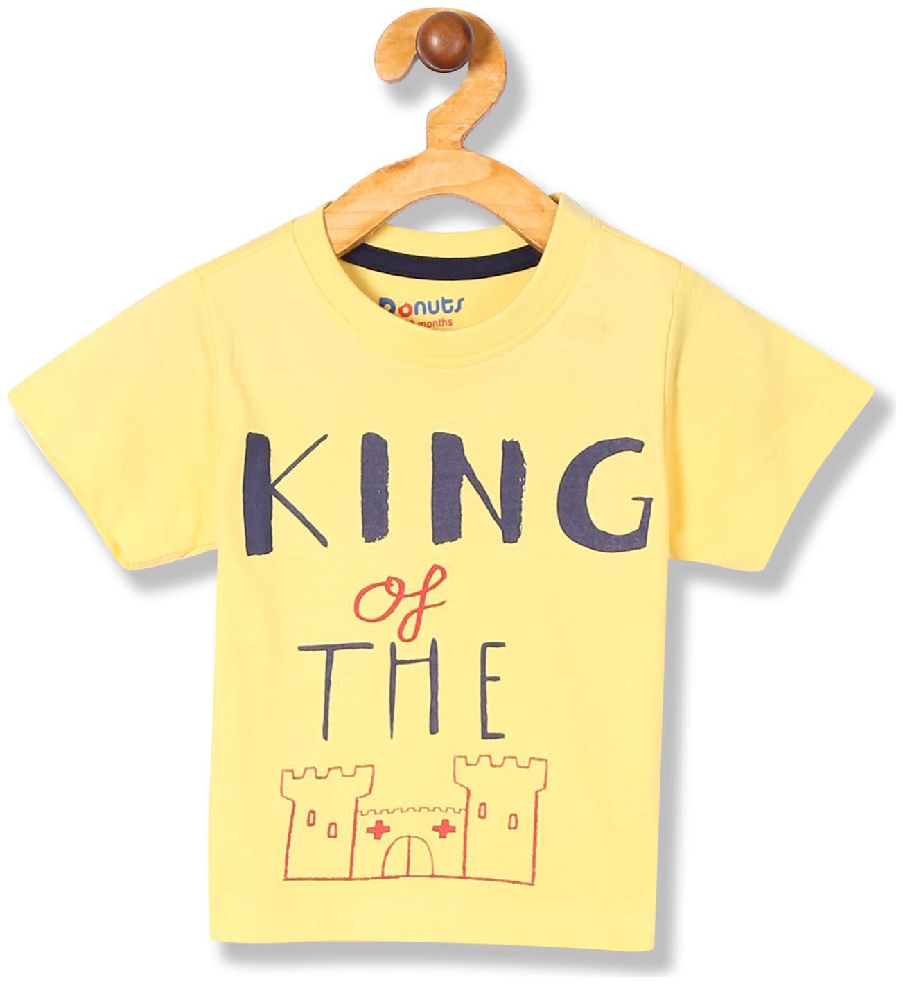 

Donuts Cotton Printed T shirt for Baby Boy - Yellow