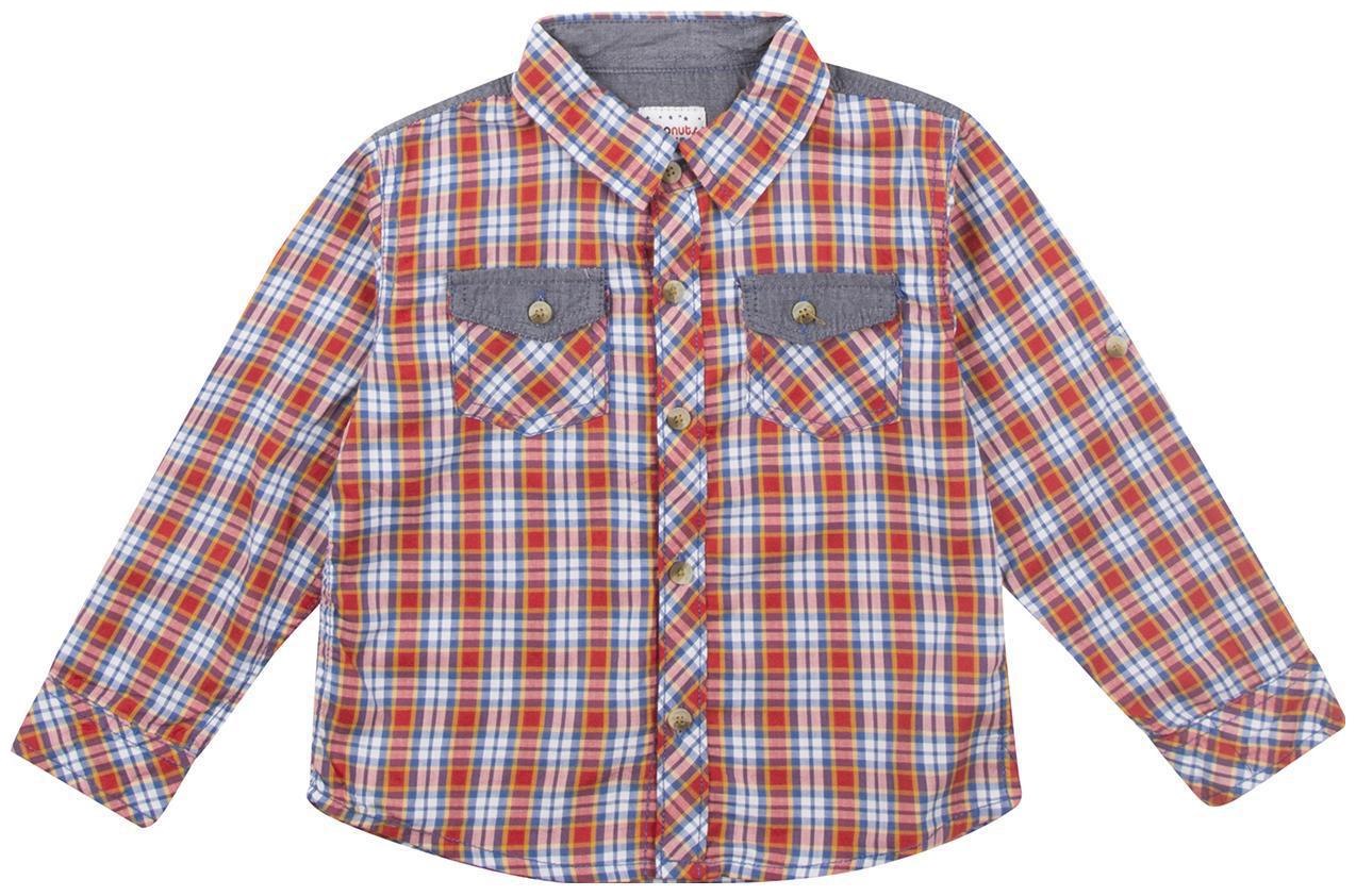

Donuts Cotton Checked Shirt for Baby Boy - Red