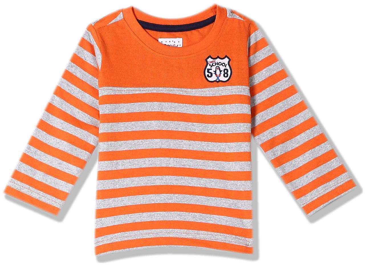 

Donuts Cotton Striped T shirt for Baby Boy - Orange