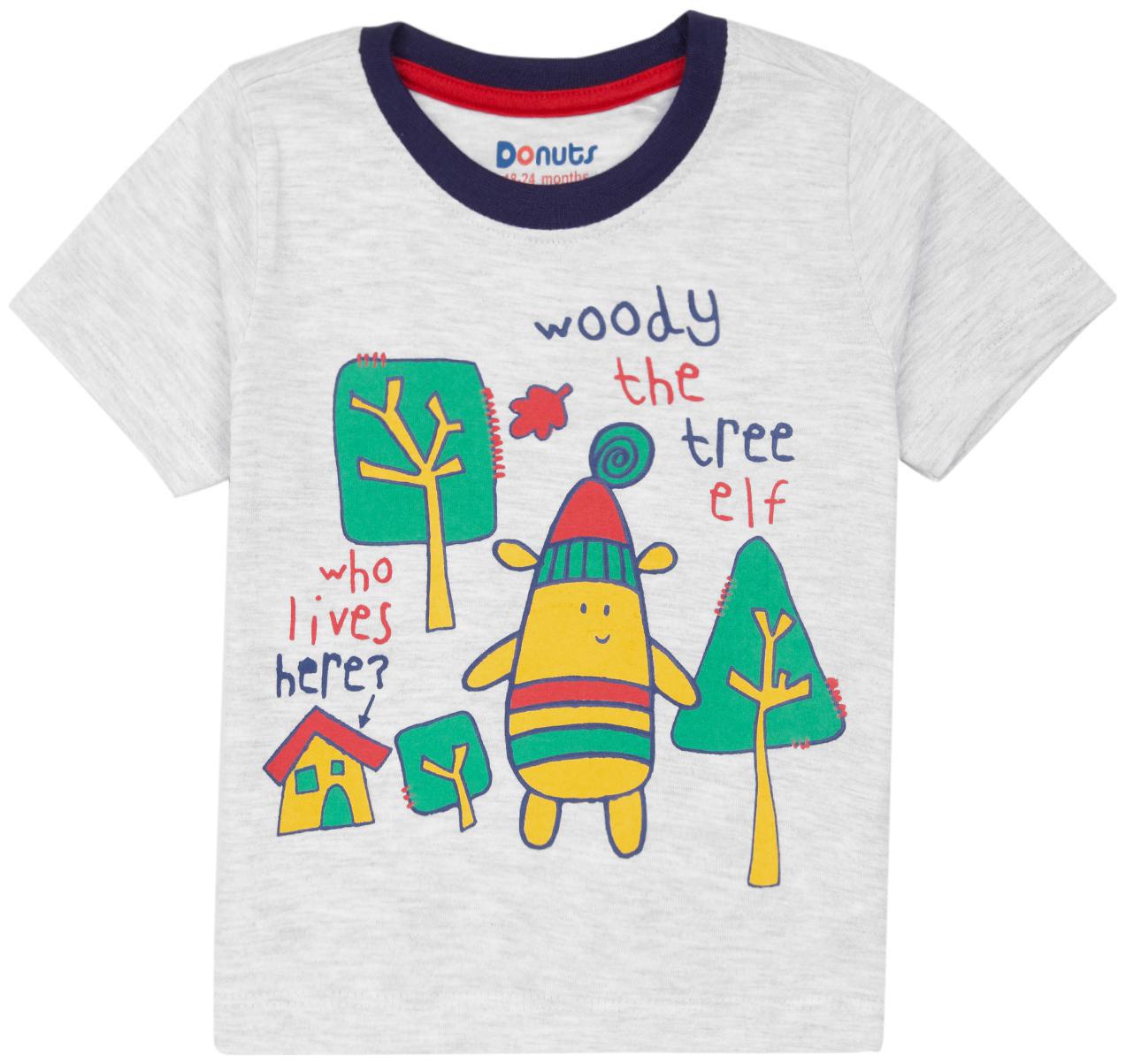

Donuts Cotton Printed T shirt for Baby Boy - Grey