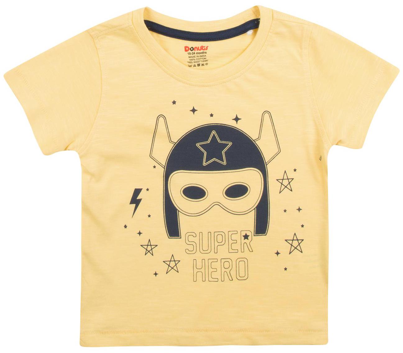 

Donuts Cotton Printed T shirt for Baby Boy - Yellow