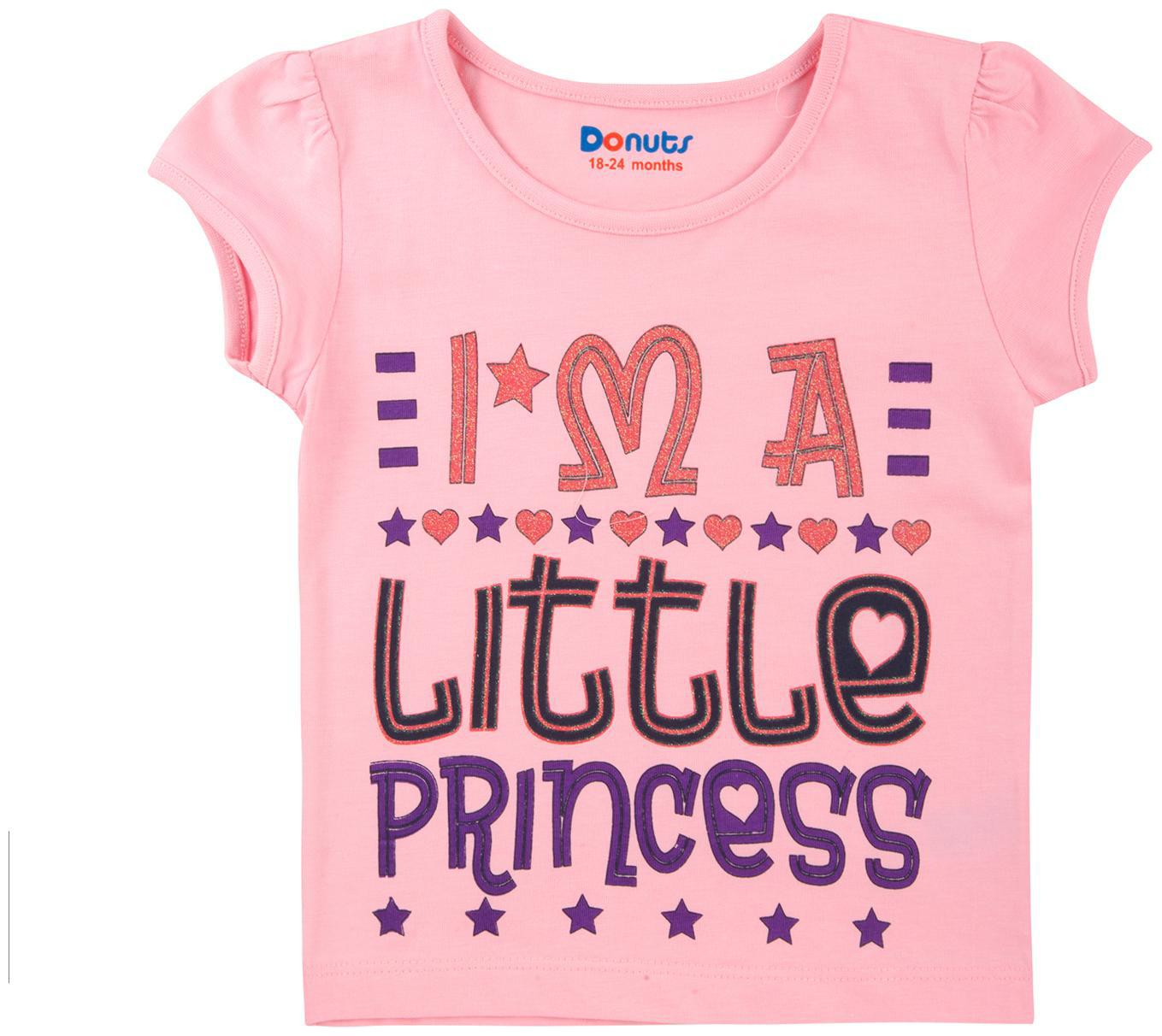 

Donuts Cotton Printed T shirt for Baby Girl - Pink