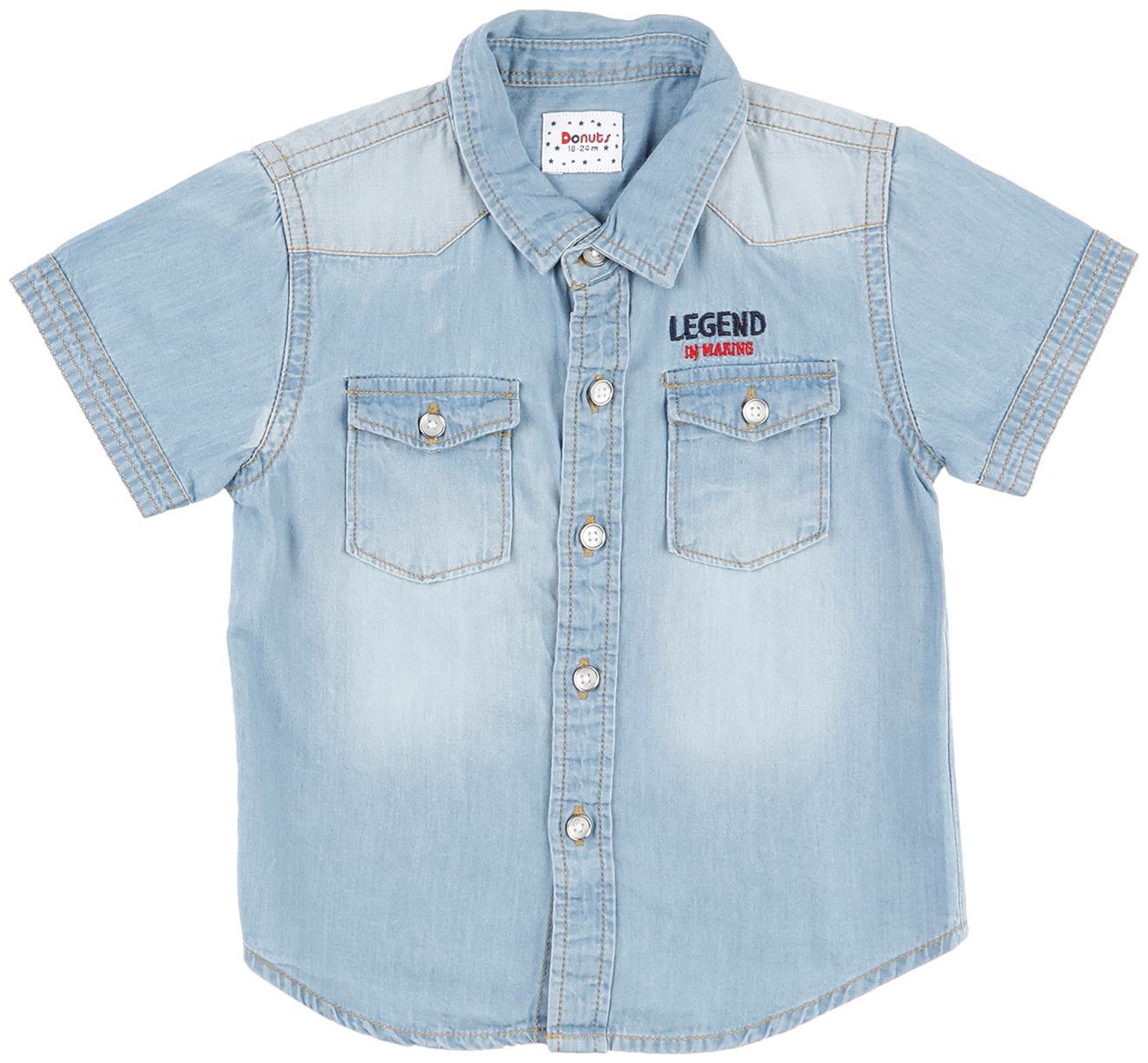 

Donuts Cotton Solid Shirt for Baby Boy - Blue
