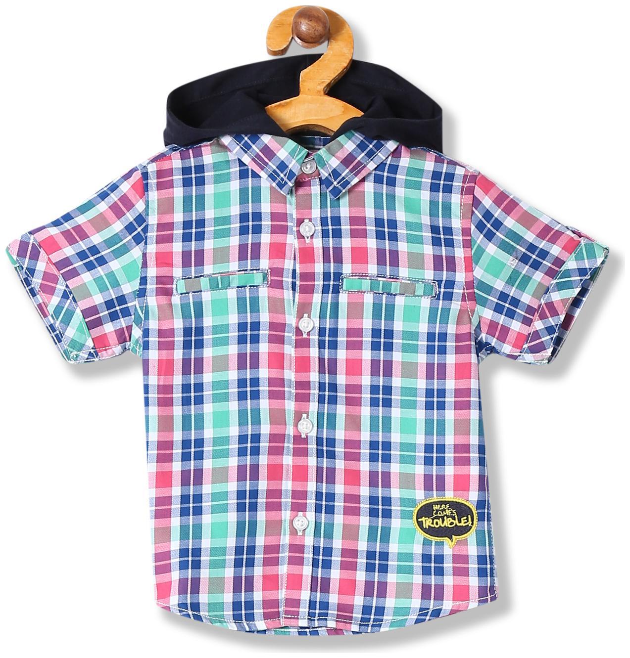 

Donuts Cotton Checked Shirt for Baby Boy - Multi