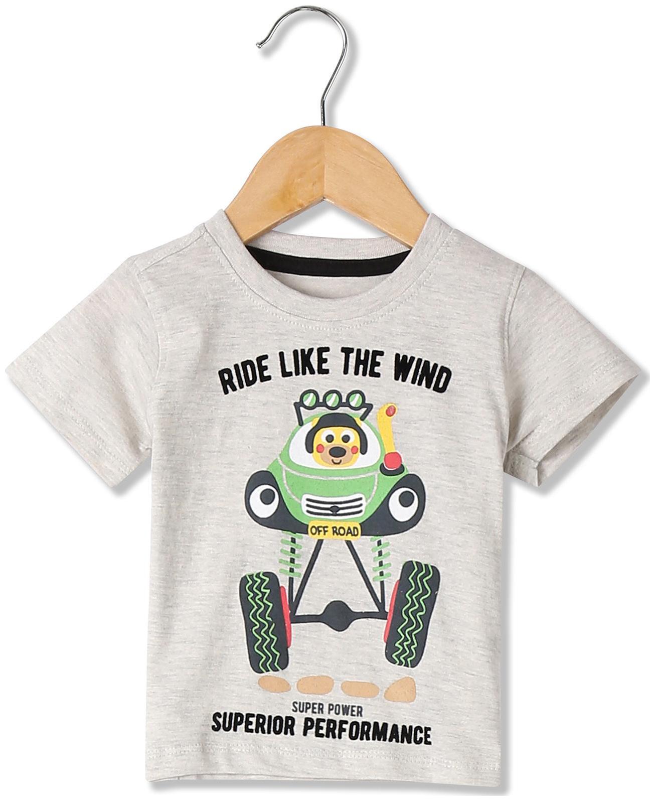 

Donuts Cotton blend Printed T shirt for Baby Boy - White