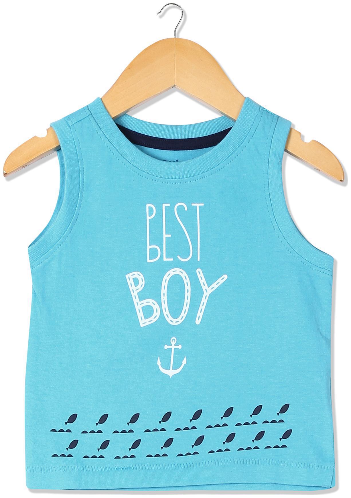 

Donuts Cotton Printed T shirt for Baby Boy - Blue