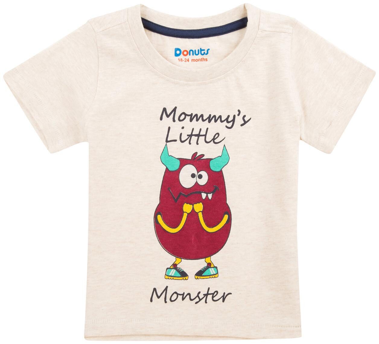 

Donuts Cotton Printed T shirt for Baby Boy - Beige