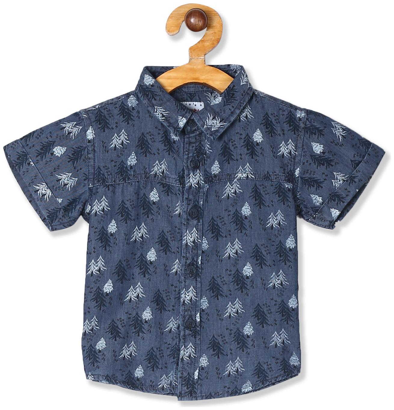 

Donuts Cotton Printed Shirt for Baby Boy - Blue