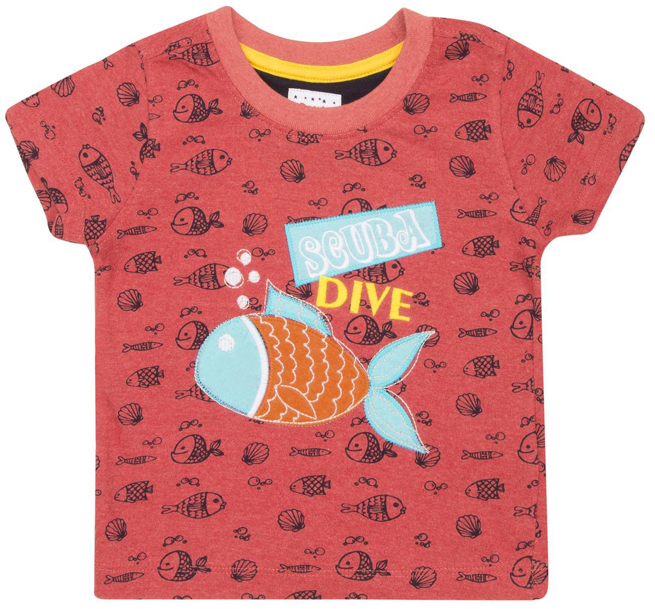 

Donuts Cotton blend Printed T shirt for Baby Boy - Red