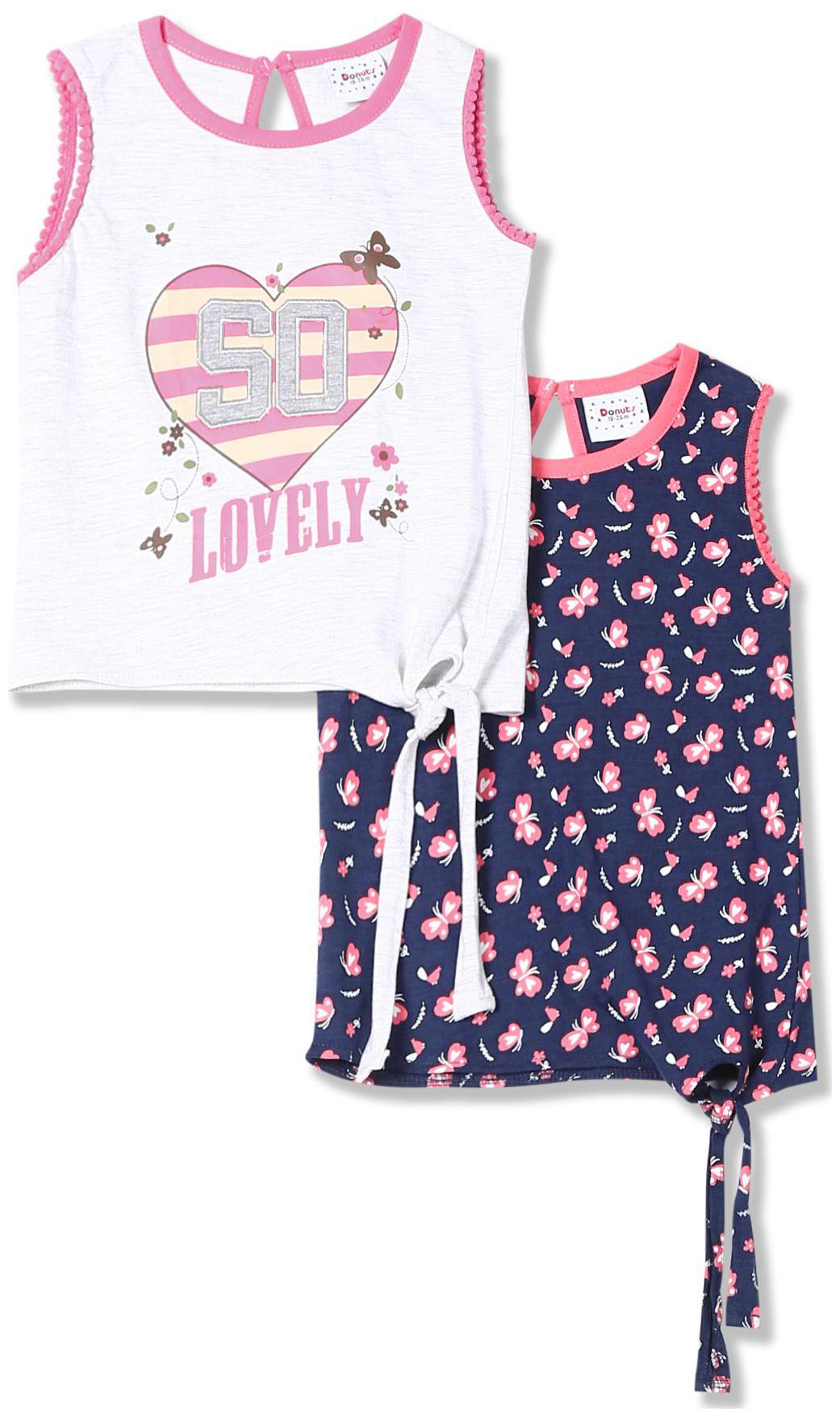 

Donuts Cotton blend Printed Top for Baby Girl - Multi
