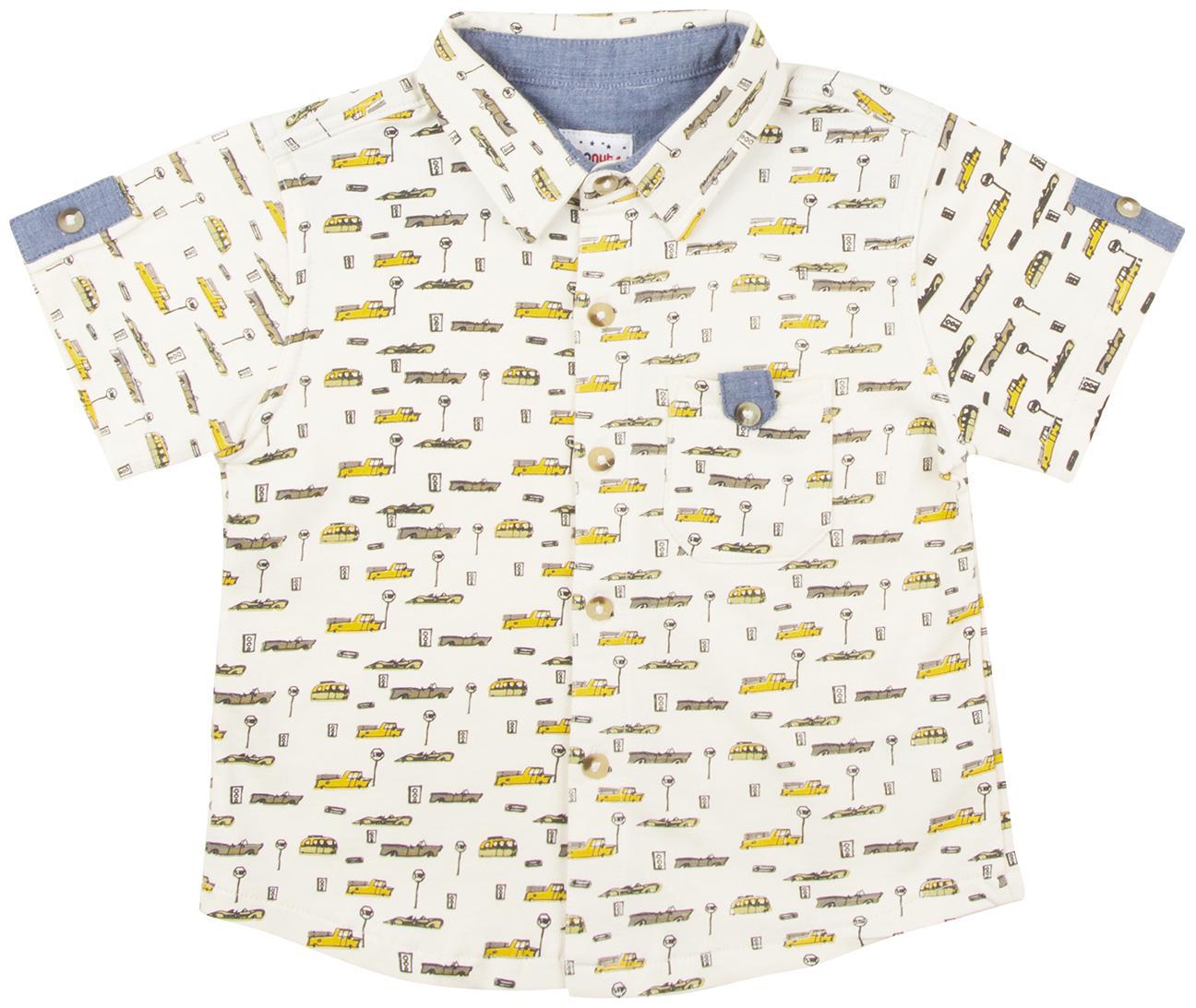 

Donuts Cotton Printed Shirt for Baby Boy - White