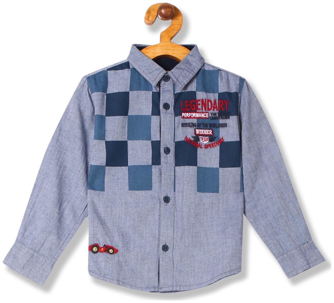

Donuts Cotton Printed Shirt for Baby Boy - Grey