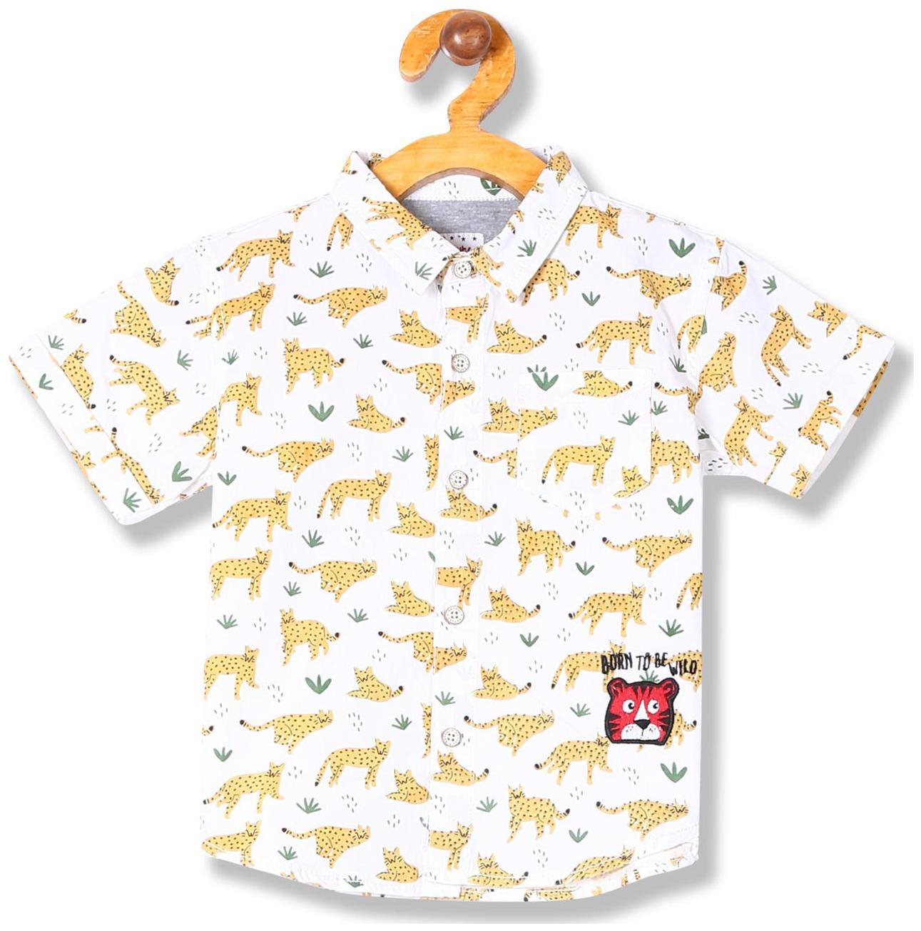 

Donuts Cotton Printed Shirt for Baby Boy - White
