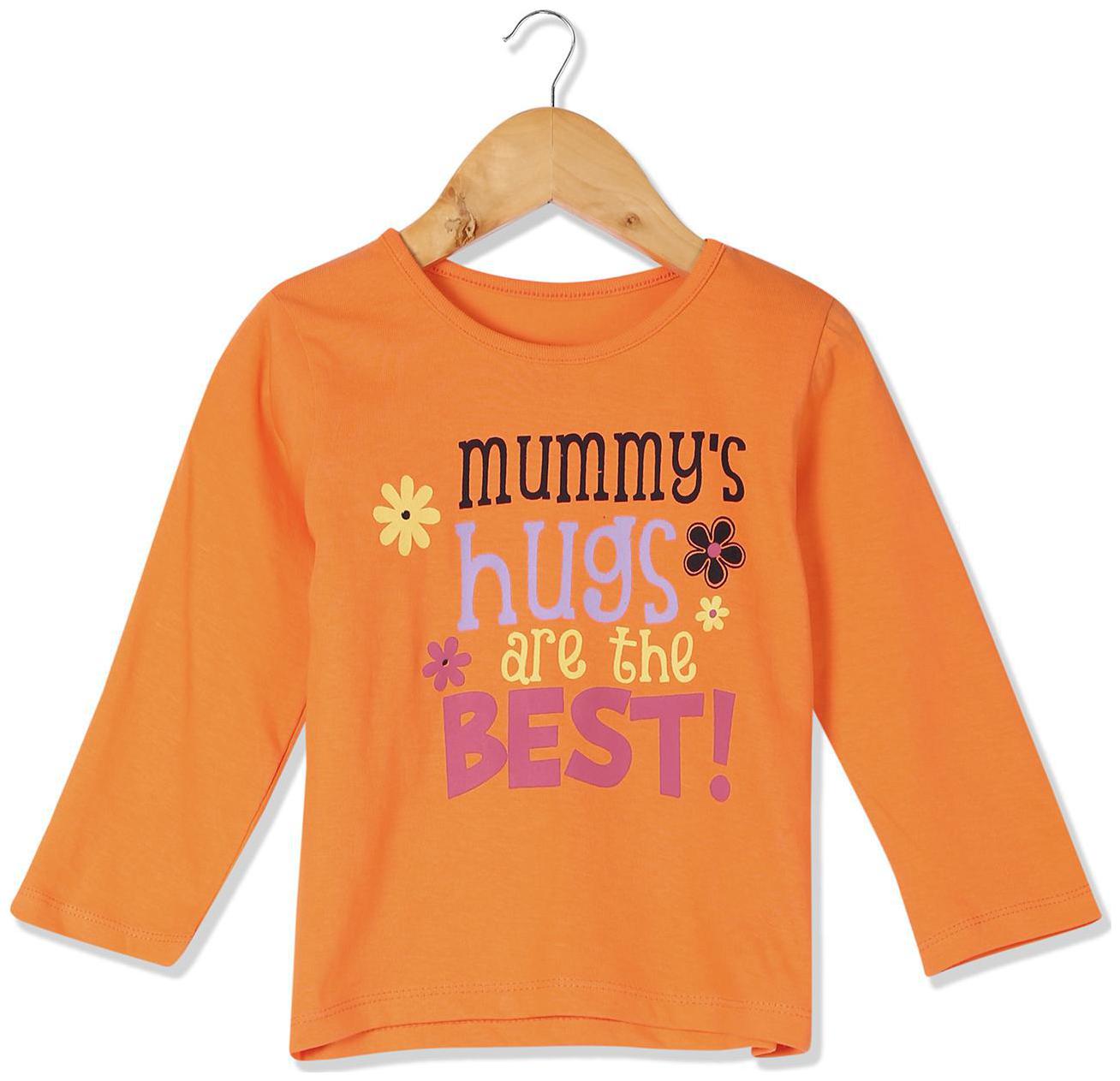 

Donuts Cotton Printed T shirt for Baby Girl - Orange