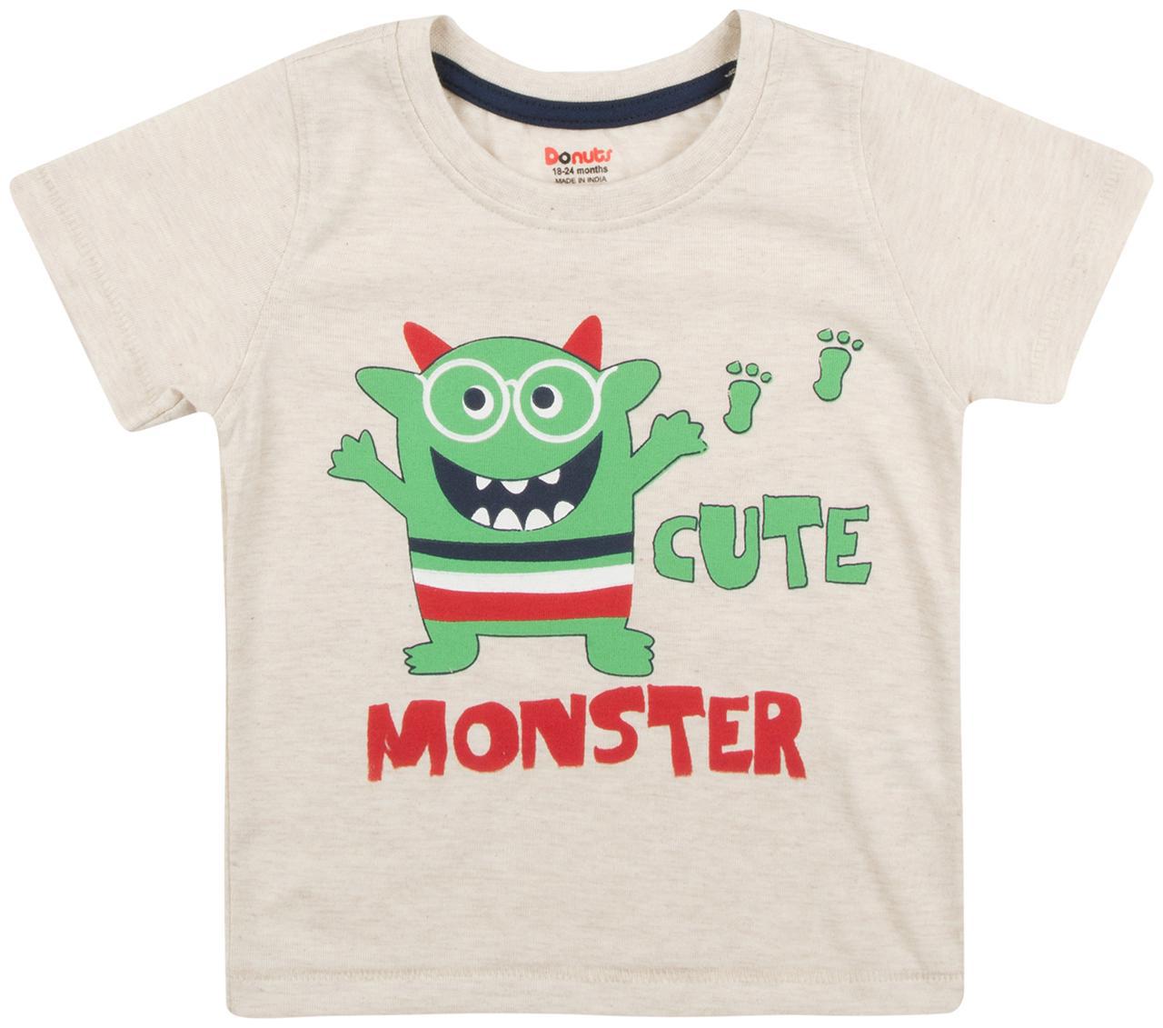 

Donuts Cotton Printed T shirt for Baby Boy - White