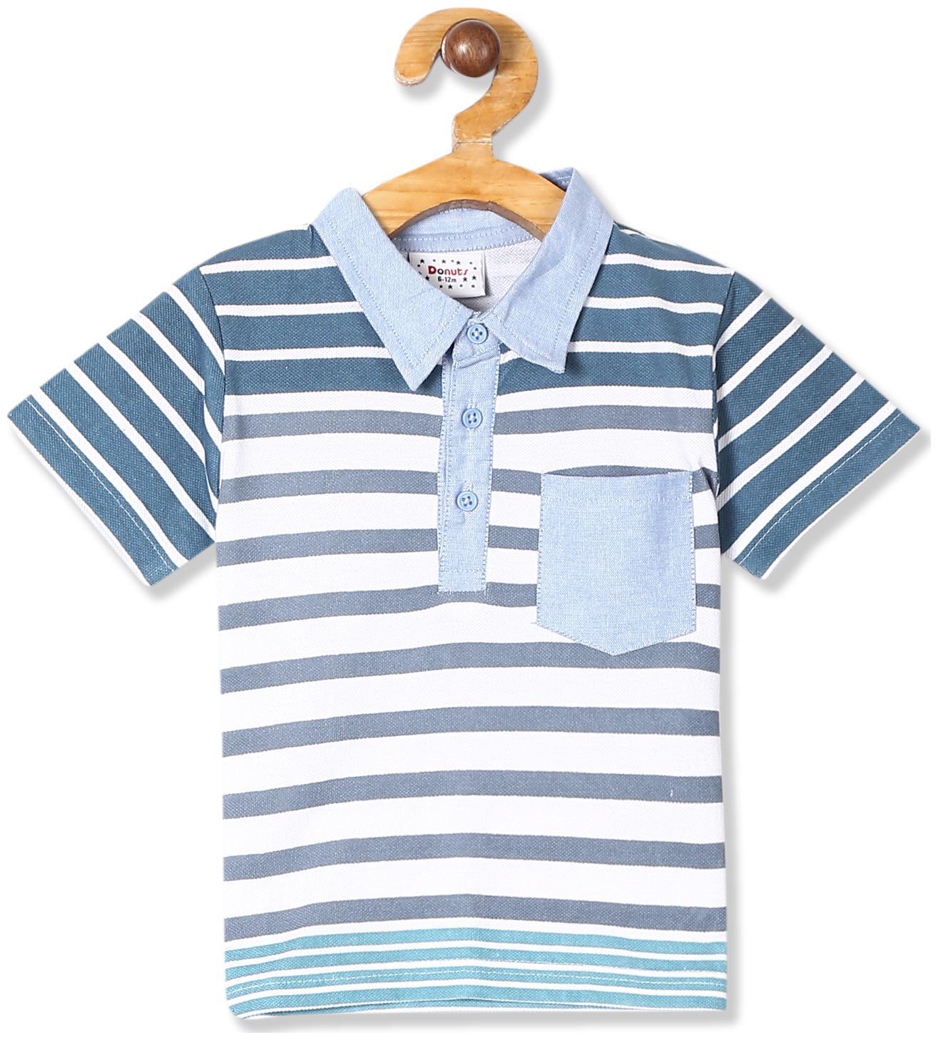 

Donuts Cotton Striped T shirt for Baby Boy - Multi