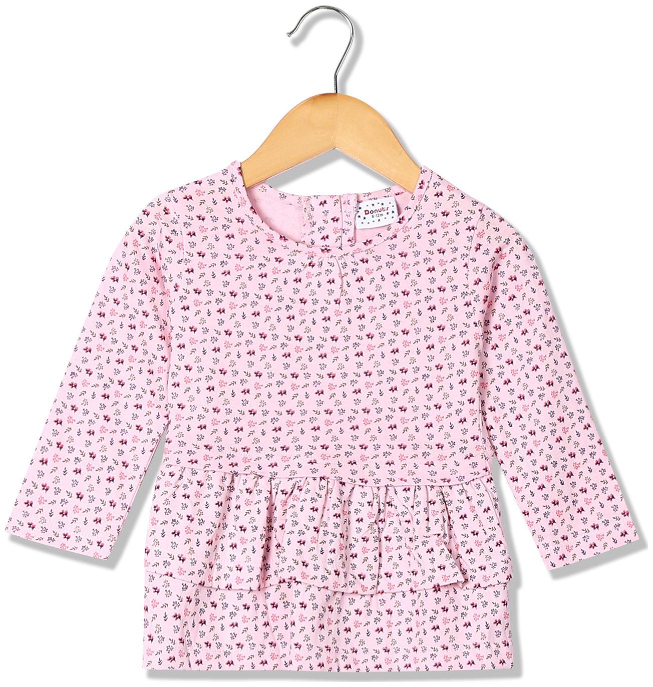 

Donuts Cotton Printed Top for Baby Girl - Pink