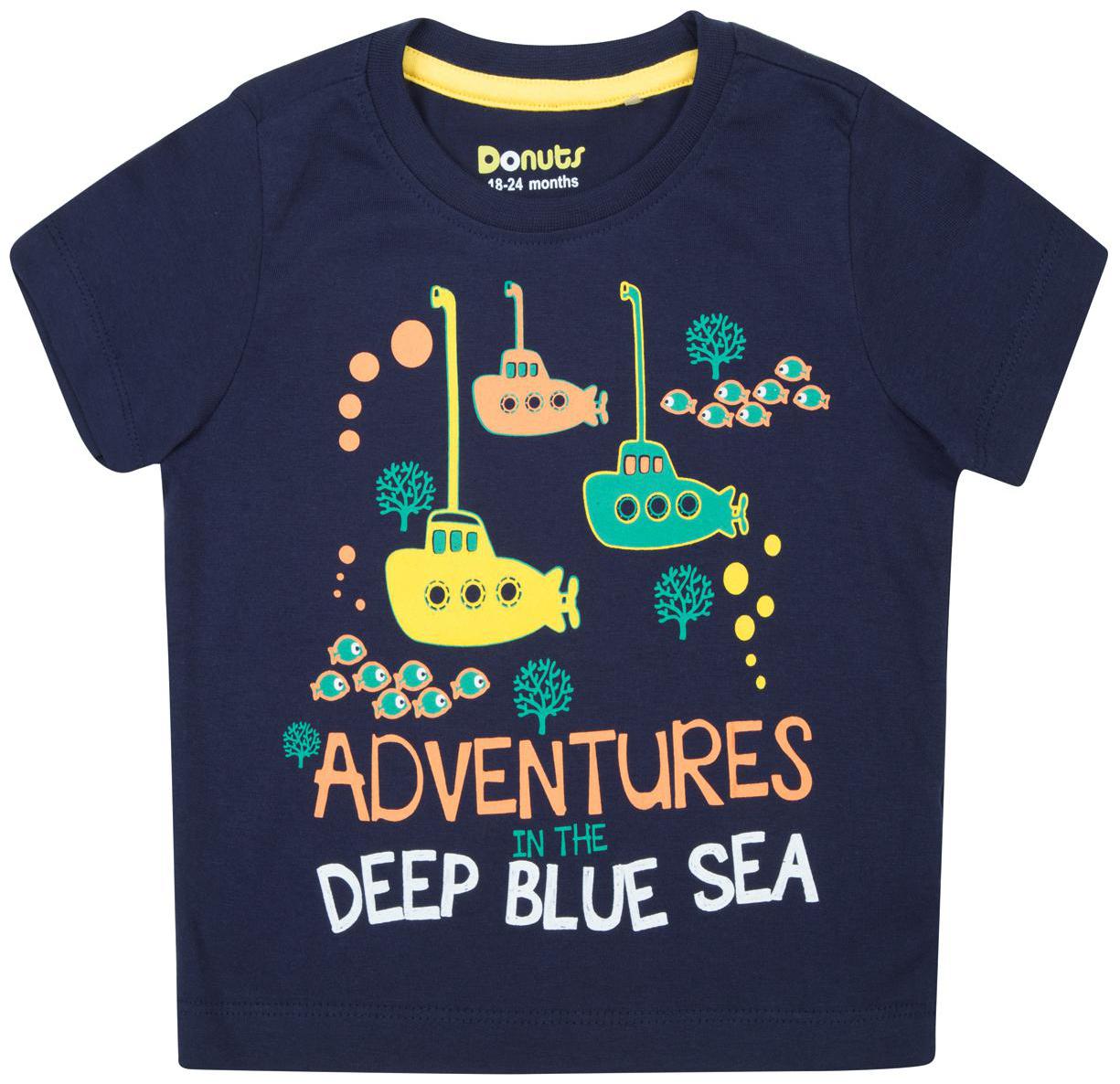 

Donuts Cotton Printed T shirt for Baby Boy - Blue